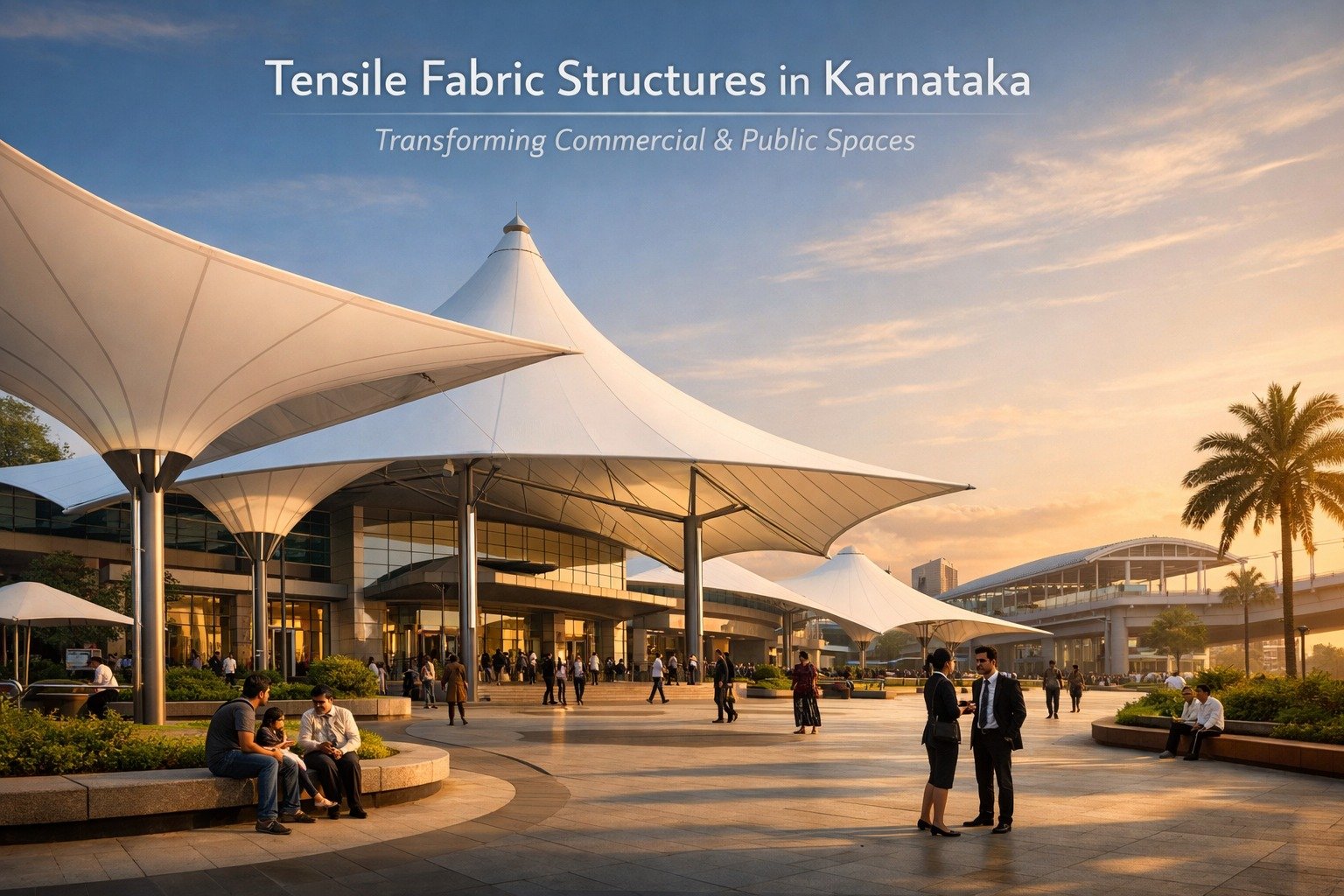 Tensile Fabric Structures in Karnataka: Transforming Commercial & Public Spaces